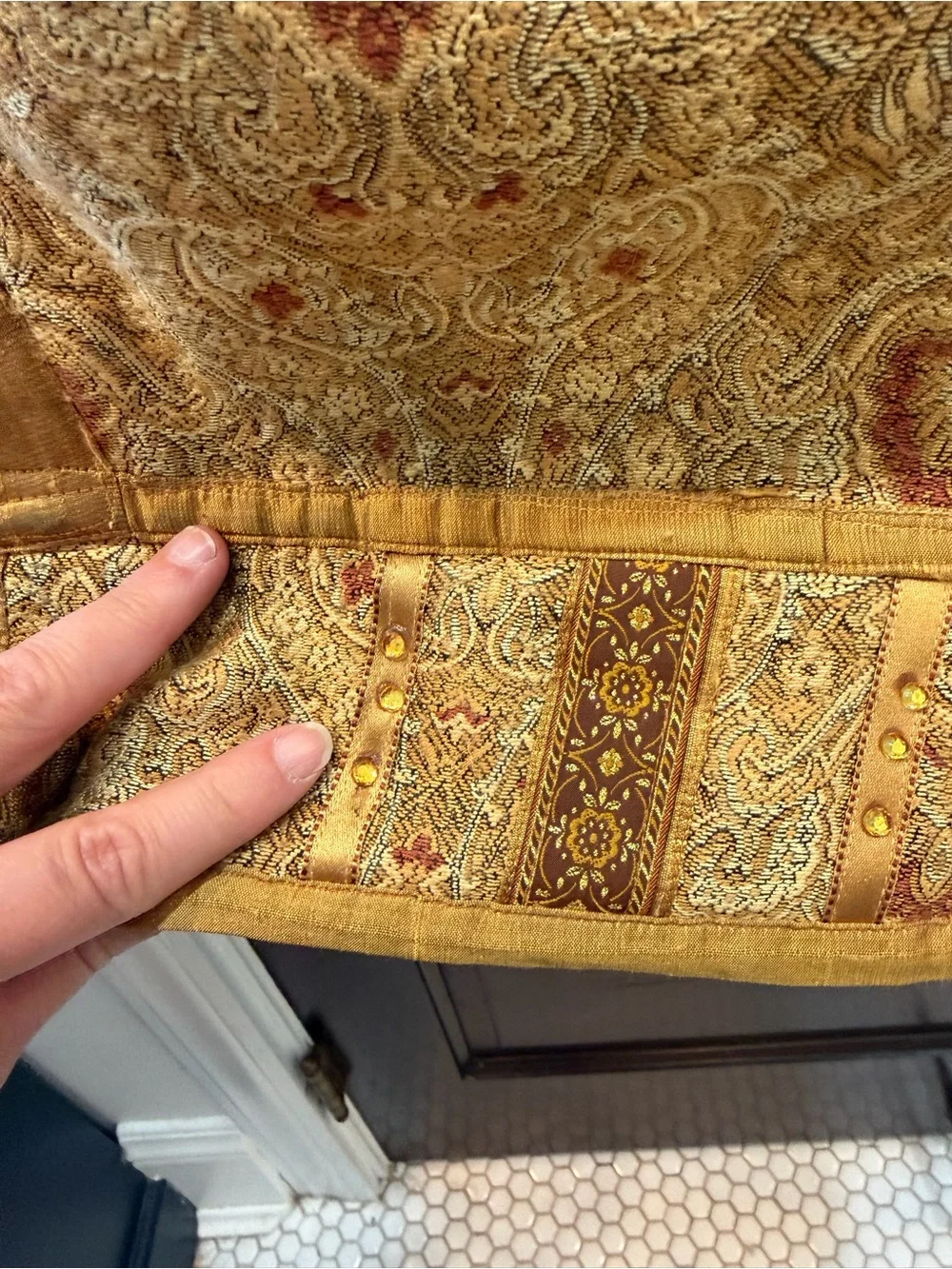 Golden Brocade Regal Pattern REN Fair Vest XL